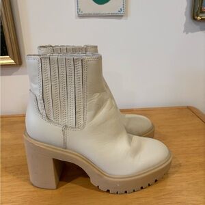 Dolce Vita Cream Heeled Boots